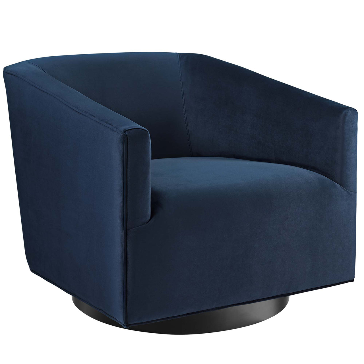 Windsor Upholstered Velvet Swivel Chair Set of 2, Dark Blue