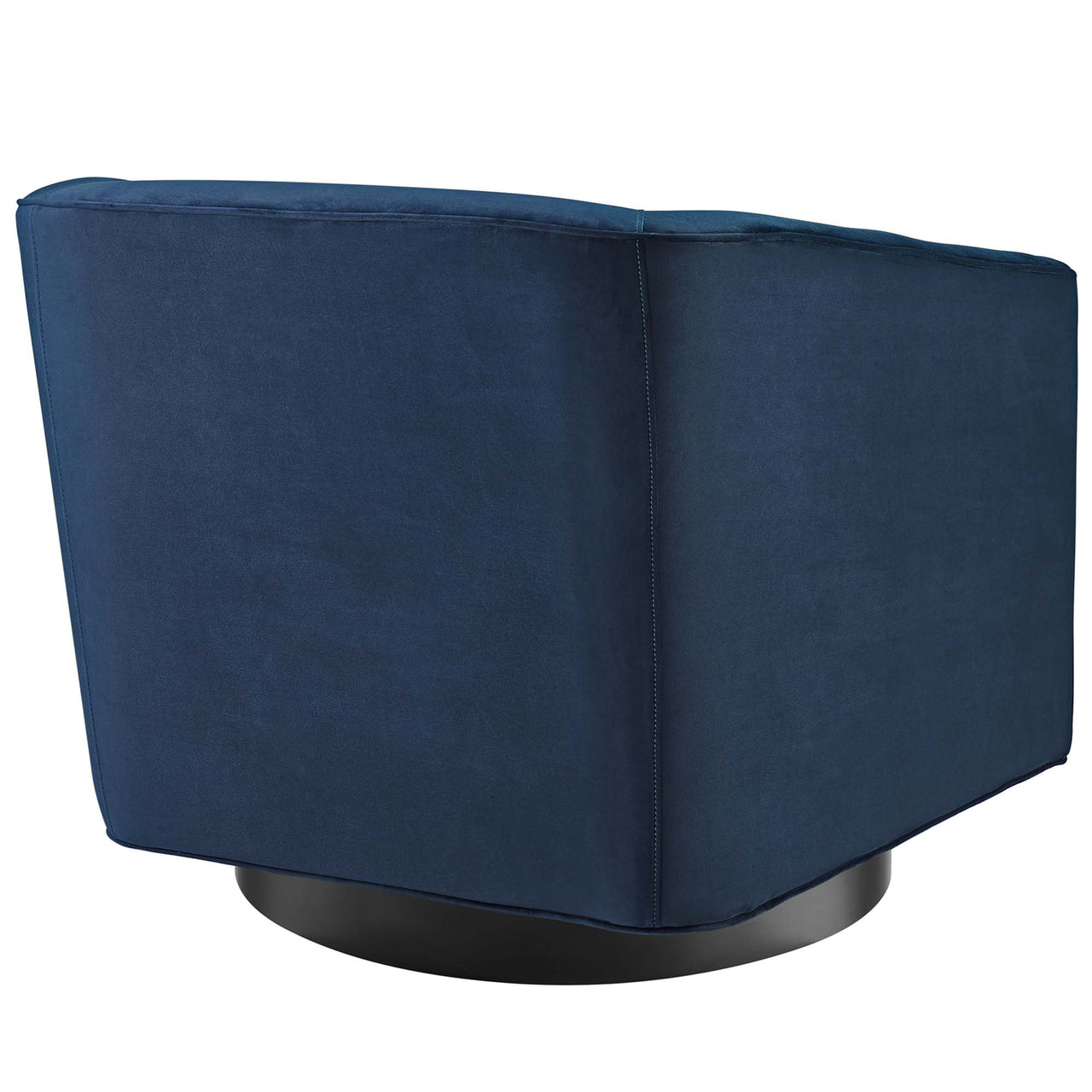 Windsor Upholstered Velvet Swivel Chair Set of 2, Dark Blue