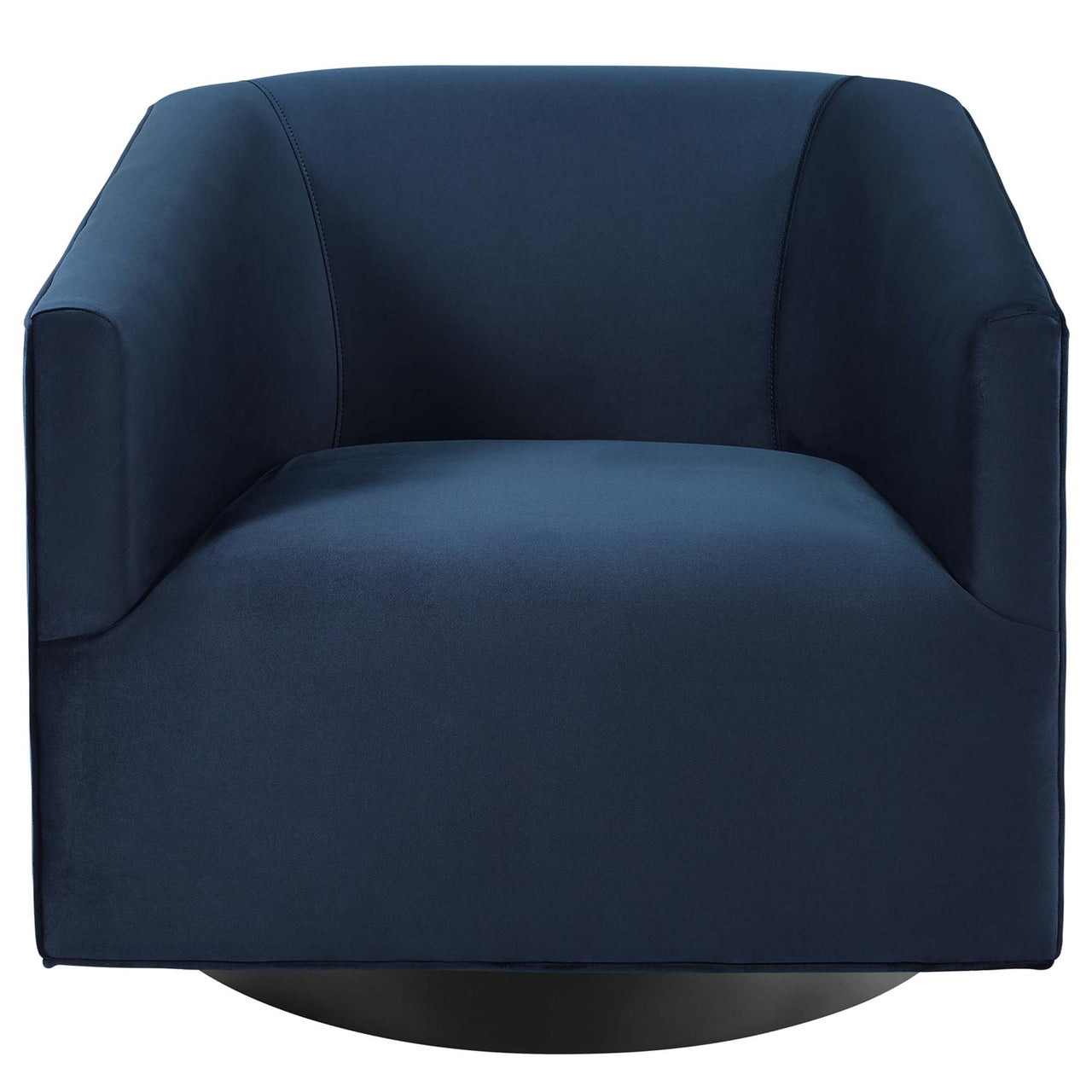 Windsor Upholstered Velvet Swivel Chair Set of 2, Dark Blue