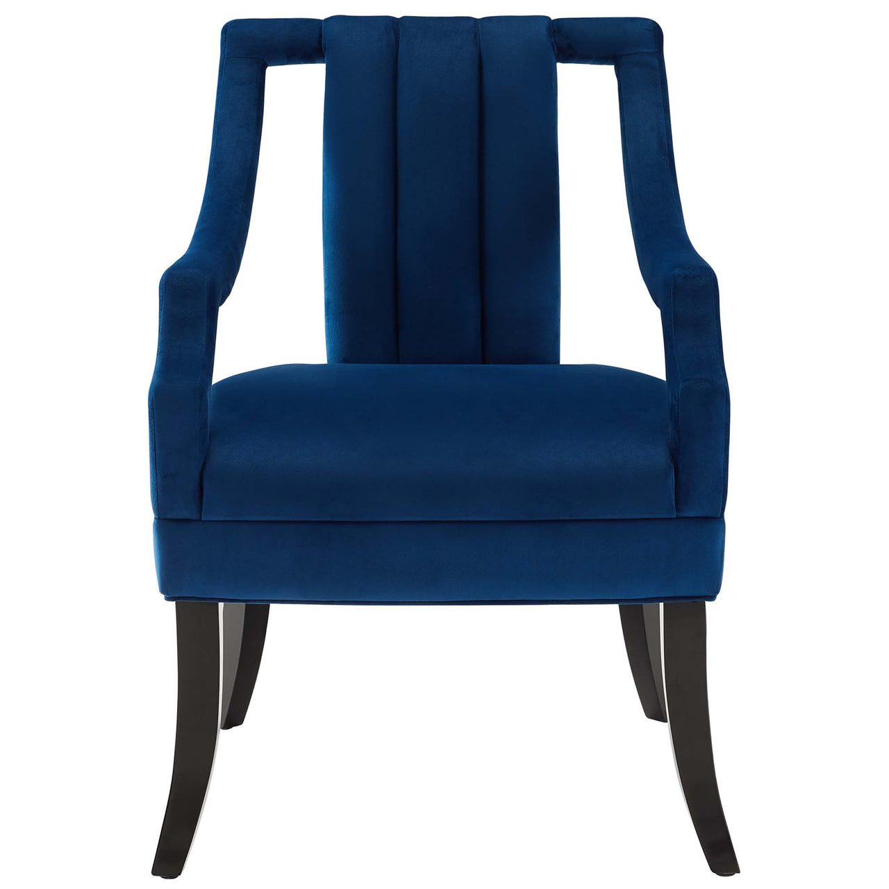 Inkwell Upholstered Velvet Armchair Set of 2, Navy