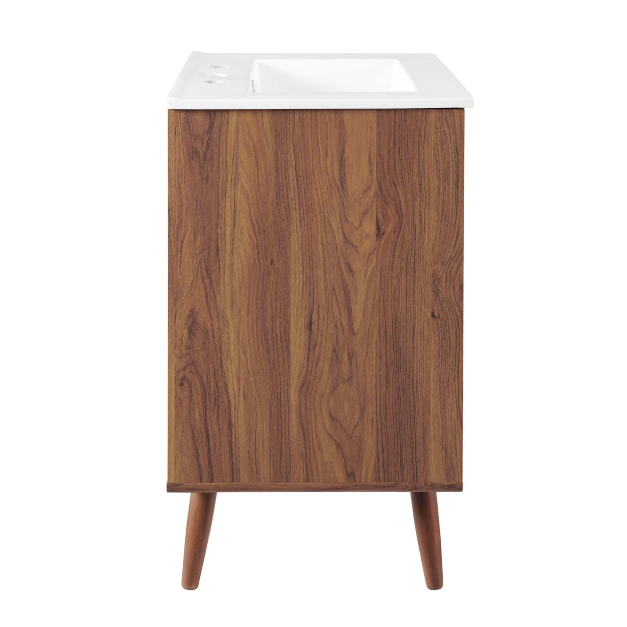 Erisen Vanity Unit, Small, Walnut & White