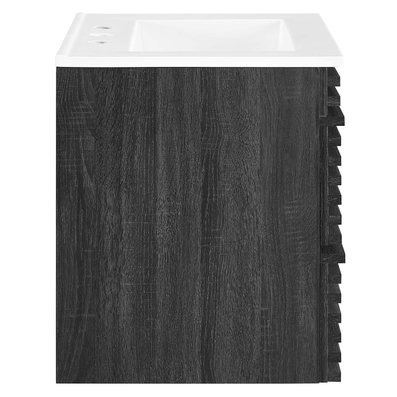 Ventra Floating Vanity Unit, Small, Charcoal & White
