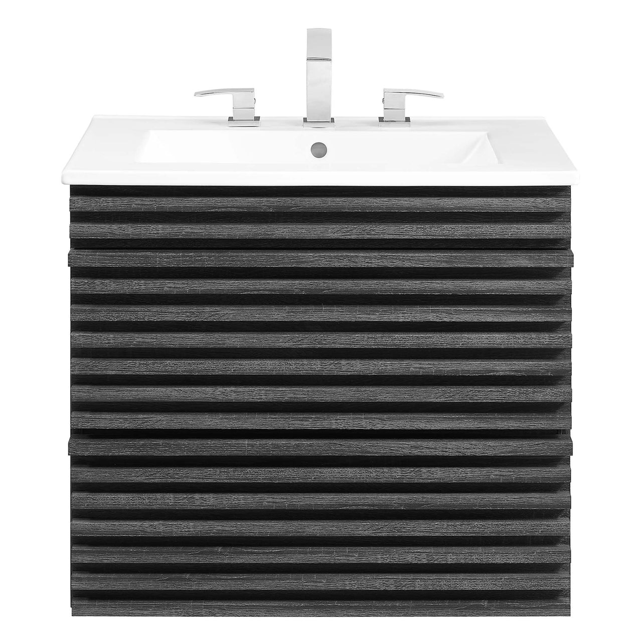 Ventra Floating Vanity Unit, Small, Charcoal & White