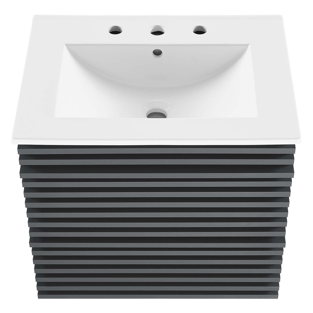 Ventra Floating Vanity Unit, Small, Gray & White