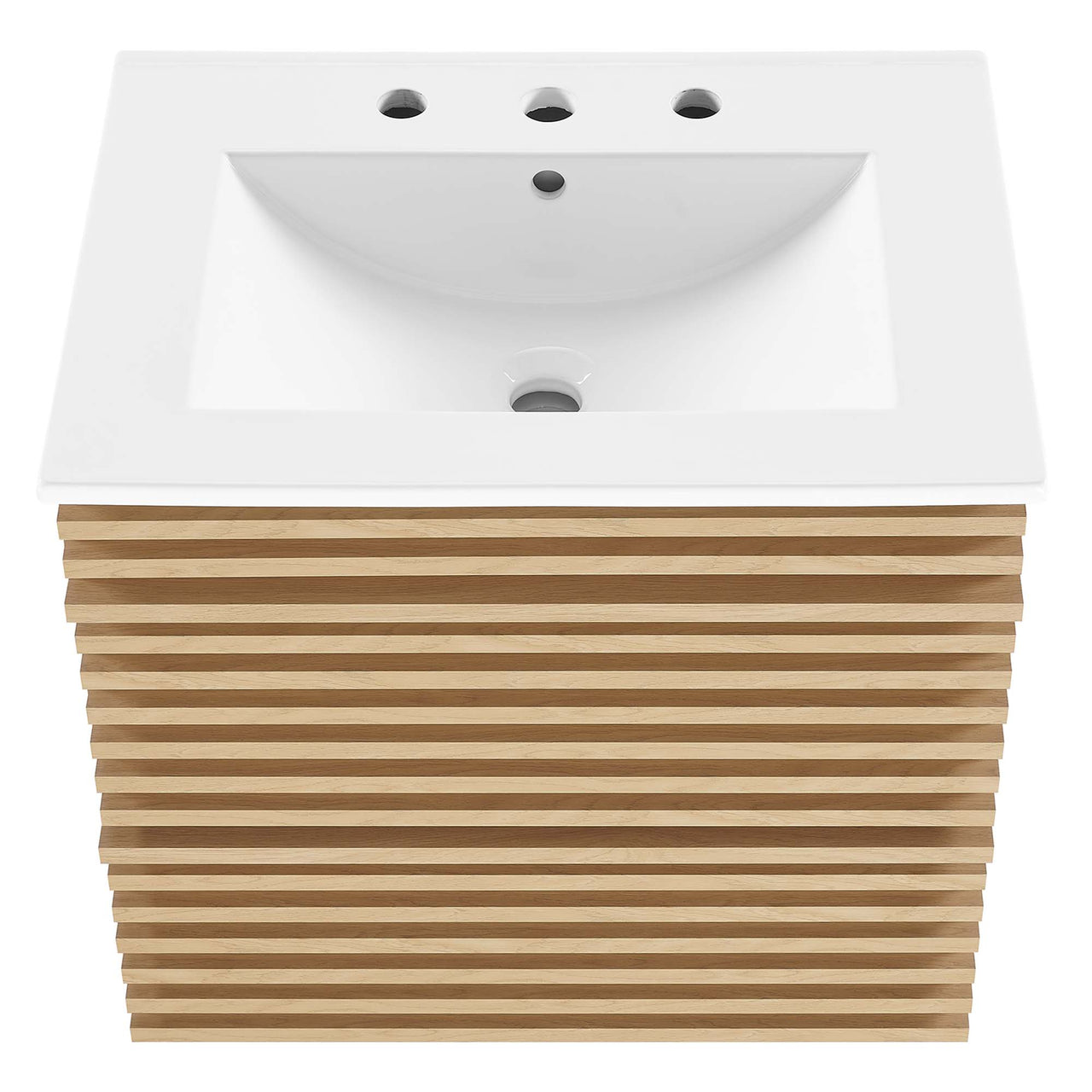Ventra Floating Vanity Unit, Small, Oak & White