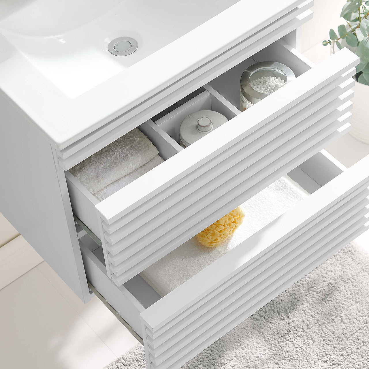 Ventra Floating Vanity Unit, Small, White