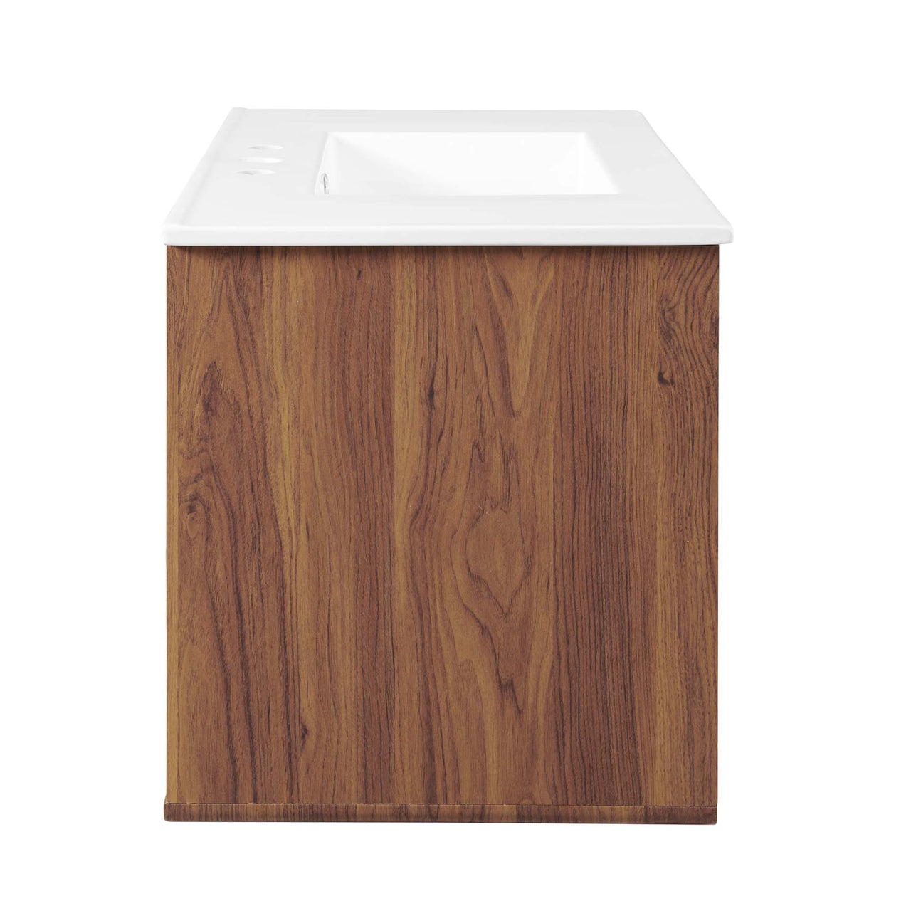 Erisen Floating Vanity Unit, Large, Walnut & White