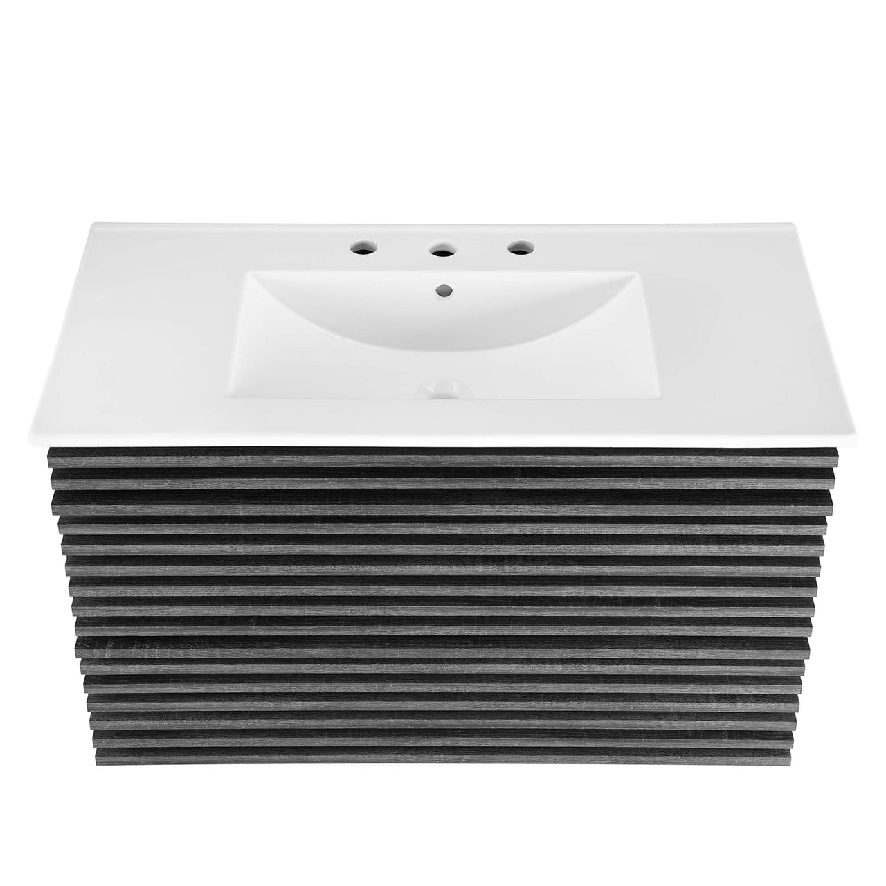 Ventra Floating Vanity Unit, Large, Charcoal & White