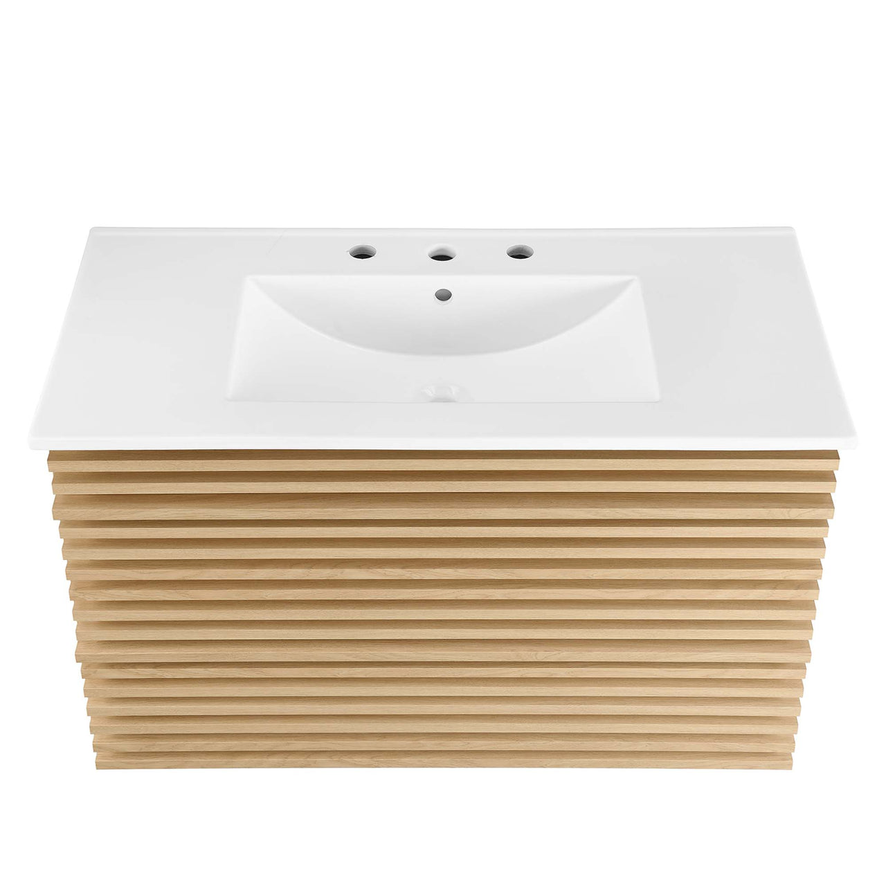 Ventra Floating Vanity Unit, Large, Oak & White