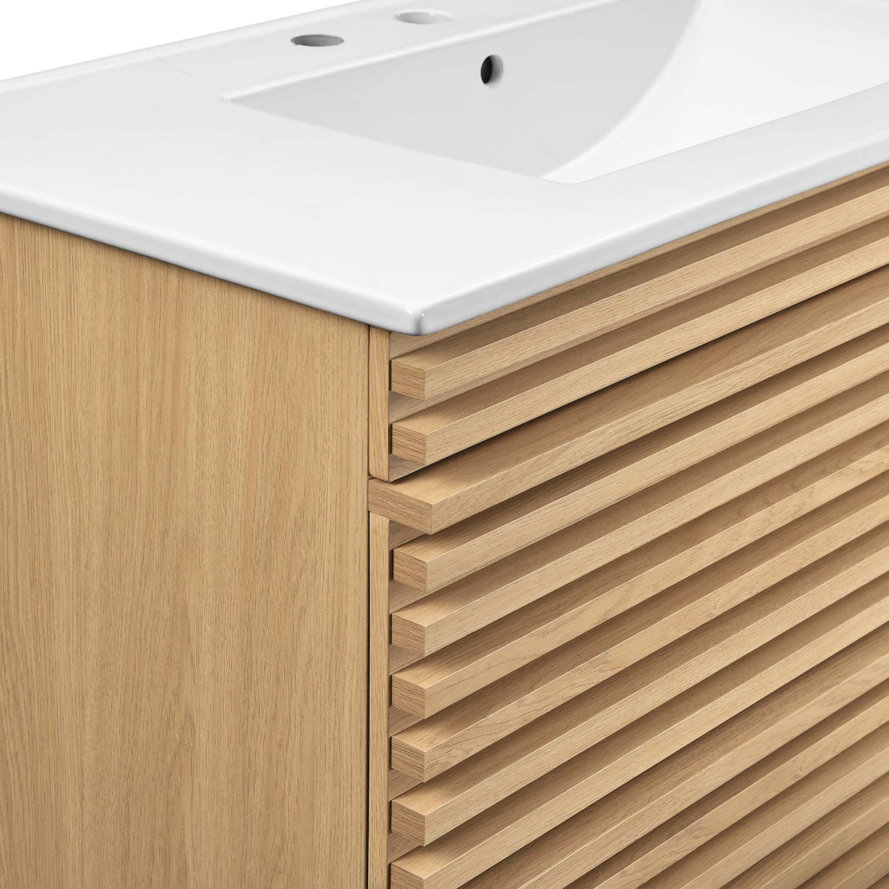 Ventra Floating Vanity Unit, Large, Oak & White