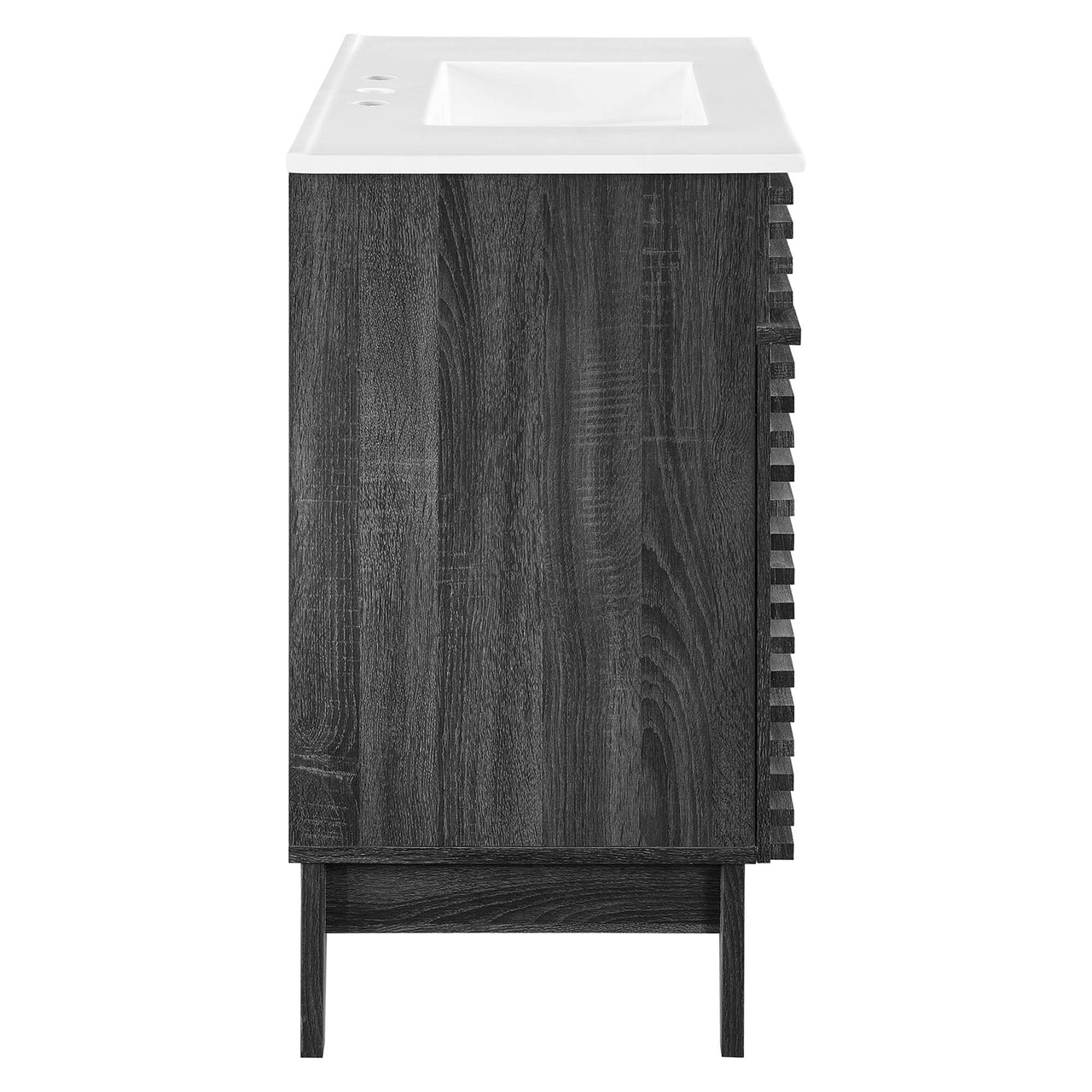 Ventra Vanity Unit, Large, Charcoal & White