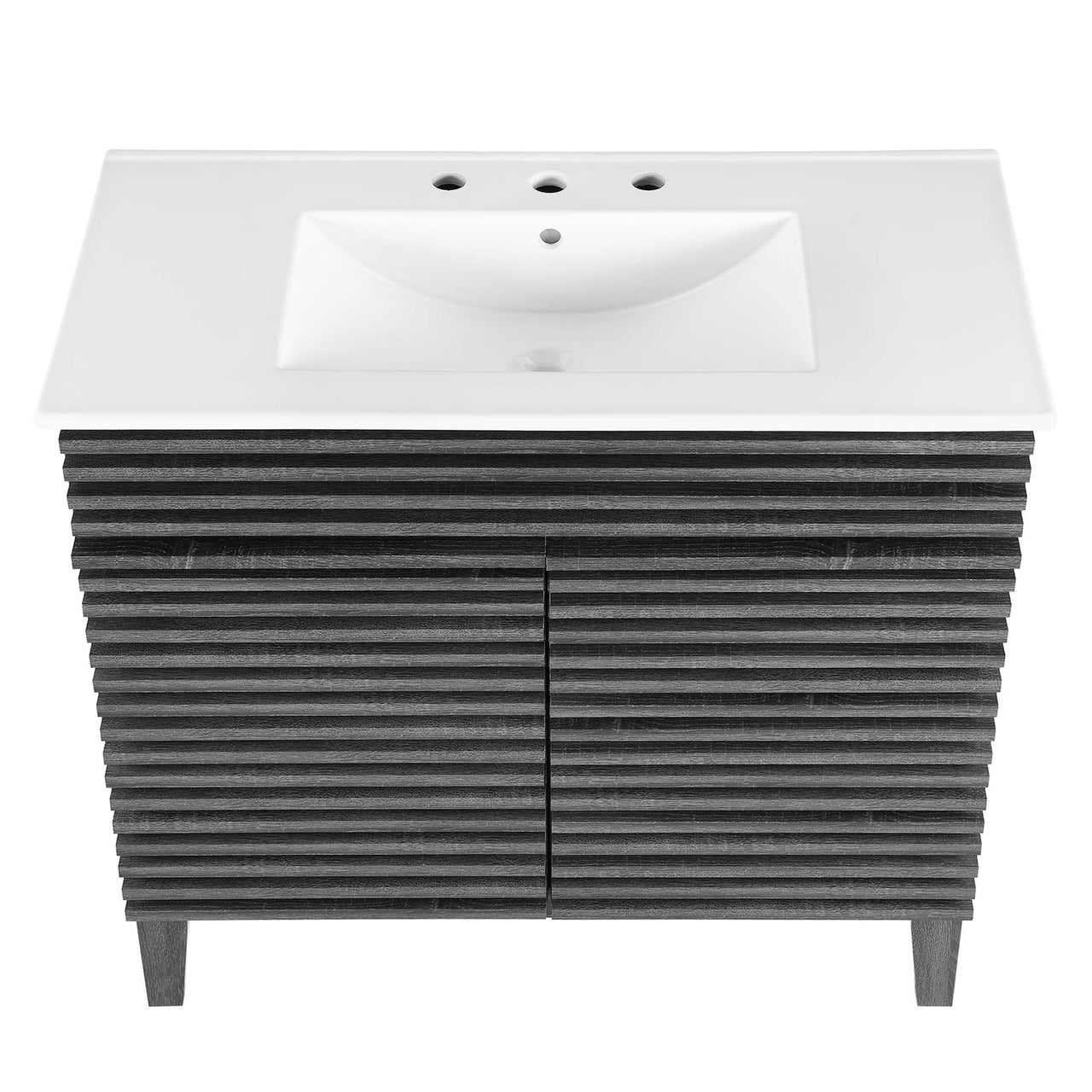 Ventra Vanity Unit, Large, Charcoal & White