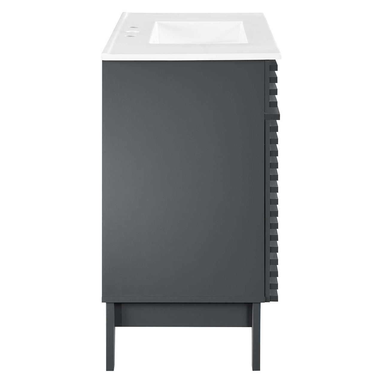 Ventra Vanity Unit, Large, Gray & White