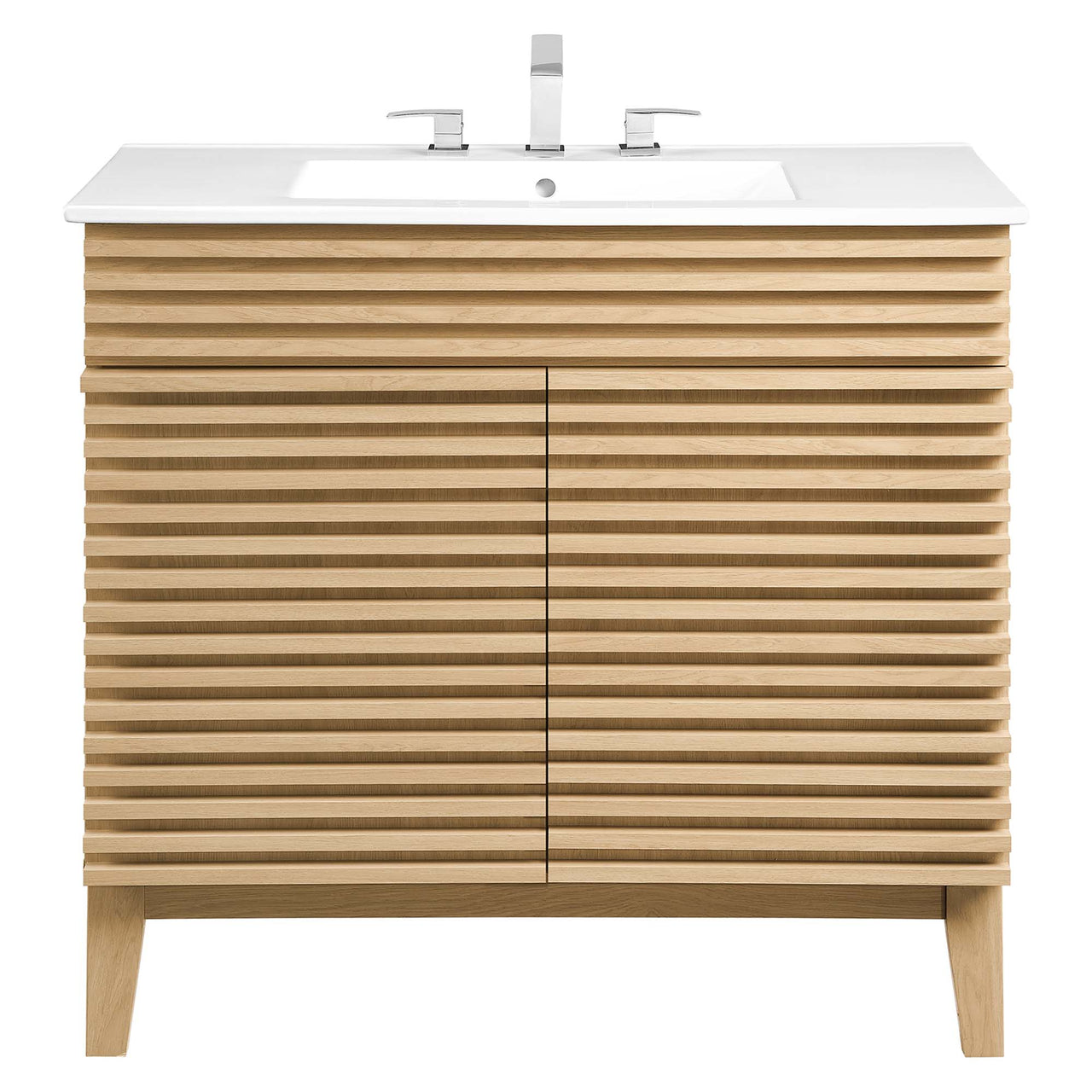 Ventra Vanity Unit, Large, Oak & White