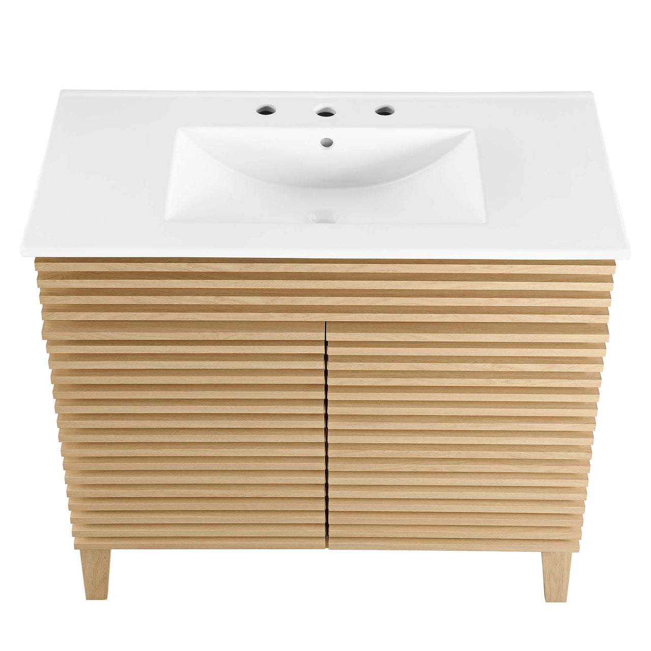 Ventra Vanity Unit, Large, Oak & White