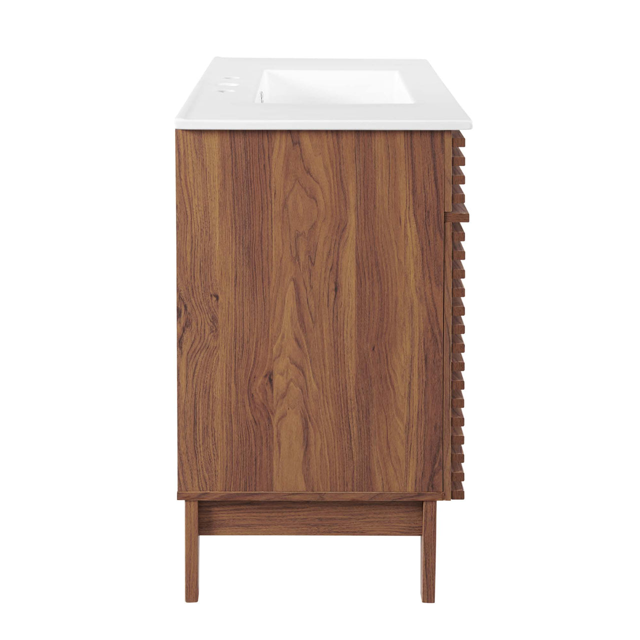 Ventra Vanity Unit, Large, Walnut & White