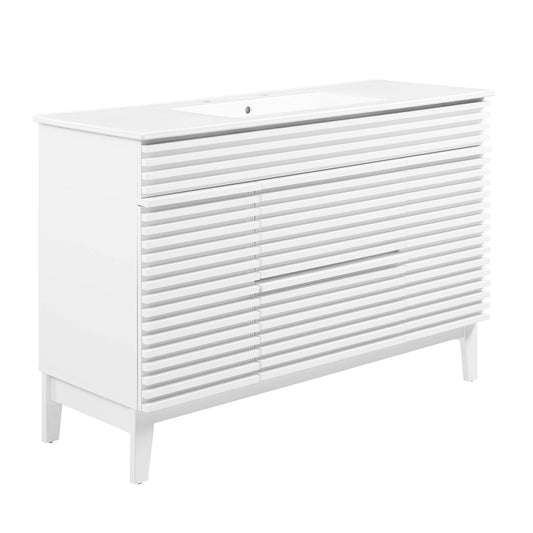 Ventra Single Sink Vanity Unit, Extra Large, White