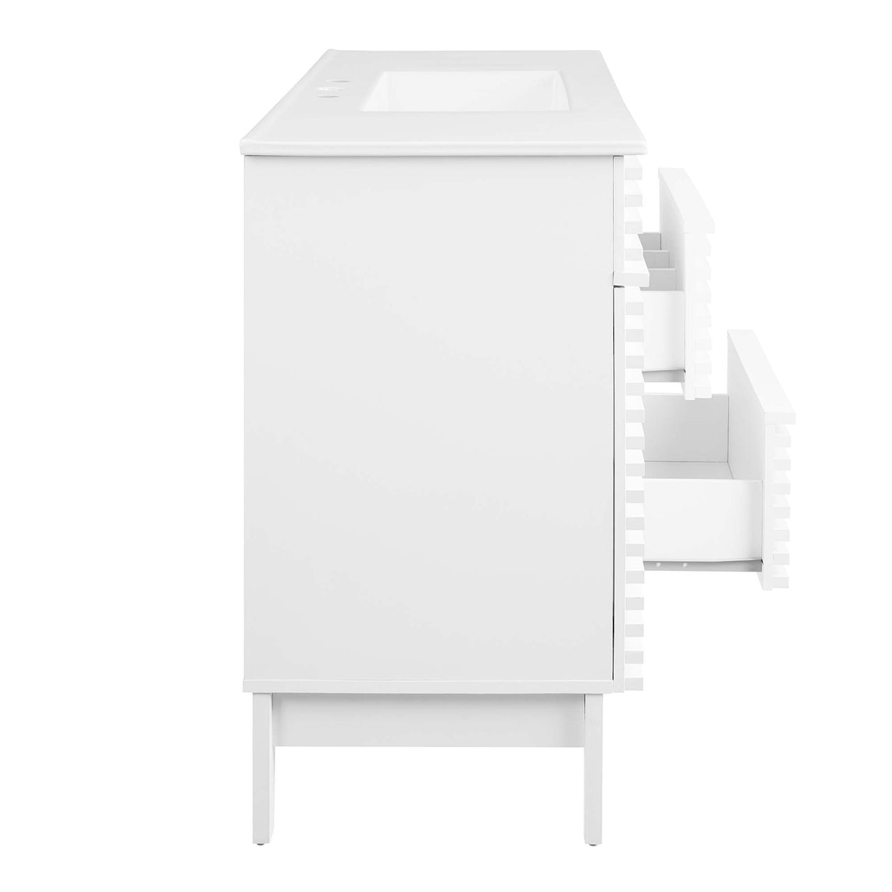 Ventra Single Sink Vanity Unit, Extra Large, White