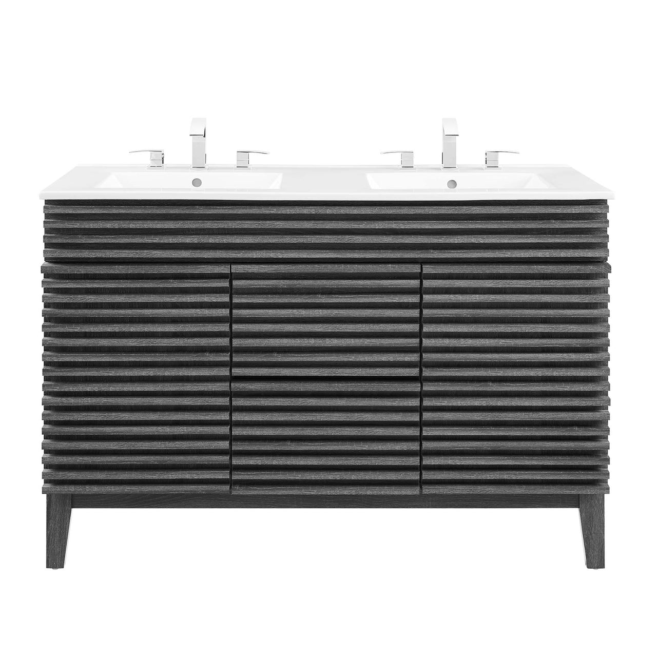 Ventra Double Sink Vanity Unit, Extra Large, Charcoal & White