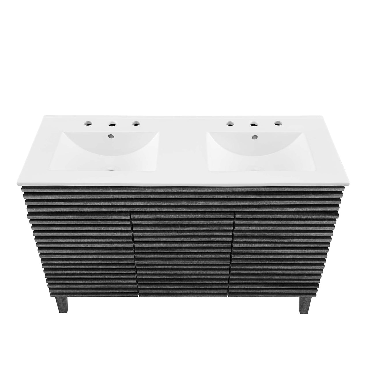 Ventra Double Sink Vanity Unit, Extra Large, Charcoal & White