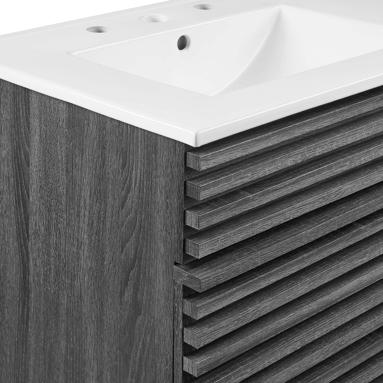 Ventra Double Sink Vanity Unit, Extra Large, Charcoal & White