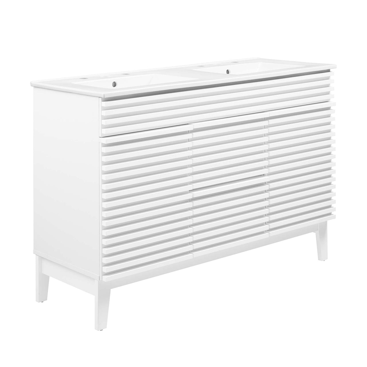 Ventra Double Sink Vanity Unit, Extra Large, White