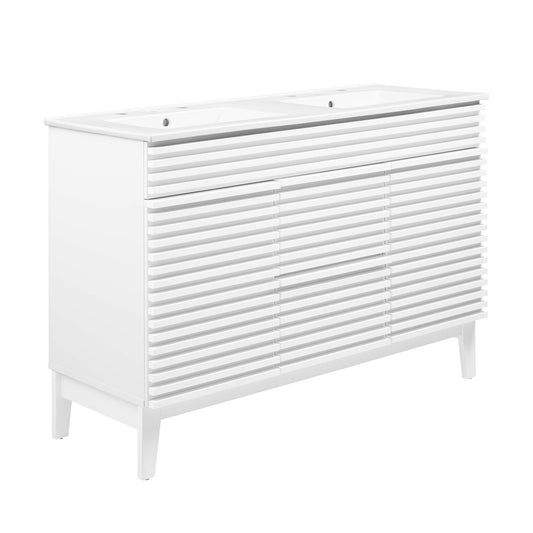 Ventra Double Sink Vanity Unit, Extra Large, White