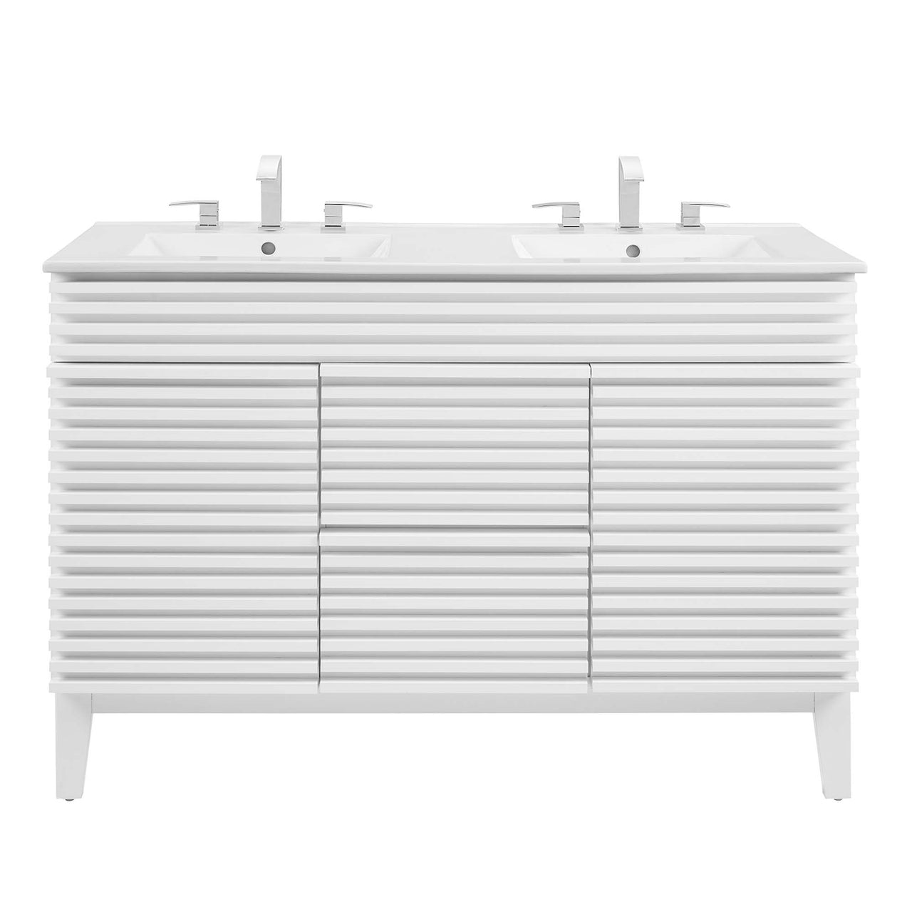 Ventra Double Sink Vanity Unit, Extra Large, White