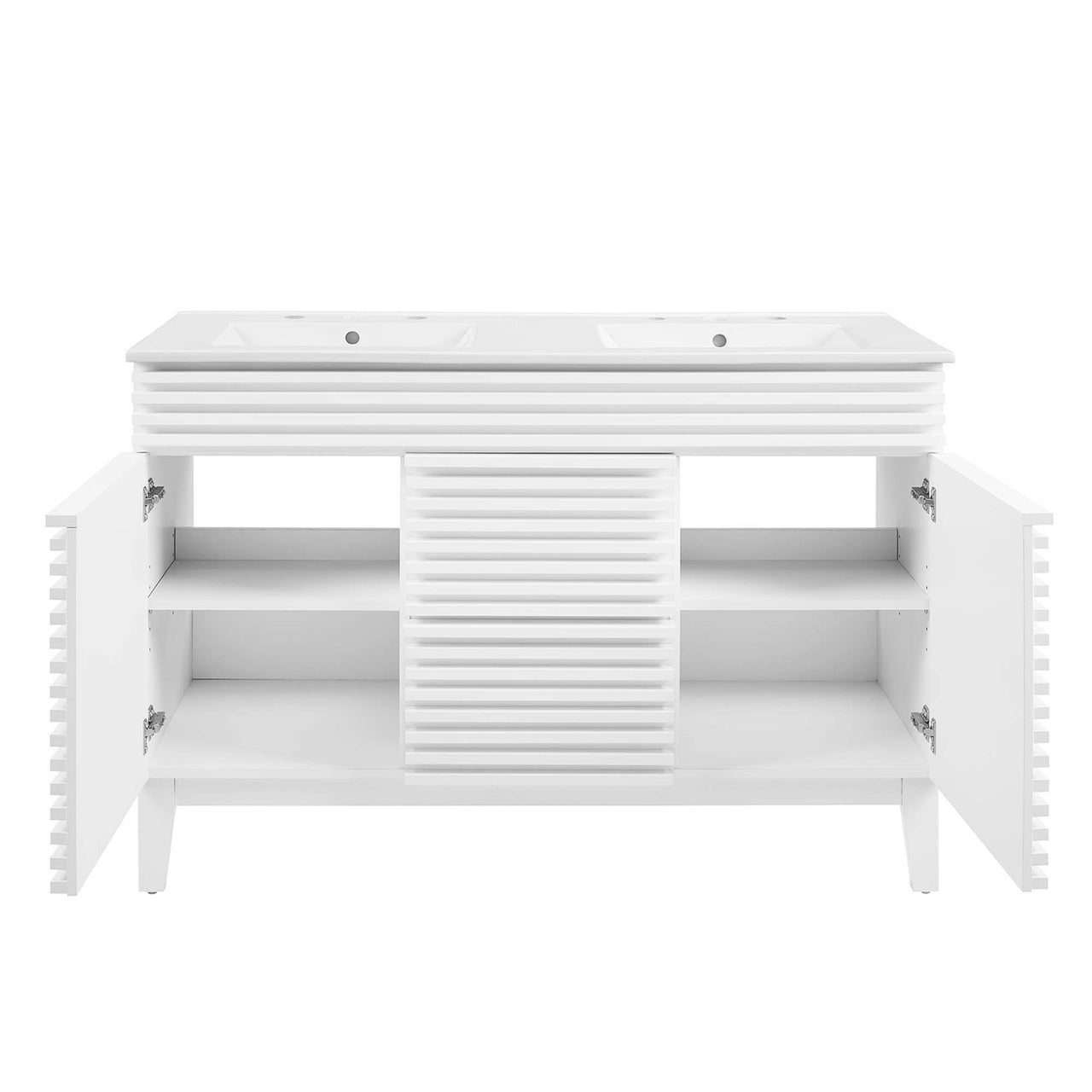 Ventra Double Sink Vanity Unit, Extra Large, White