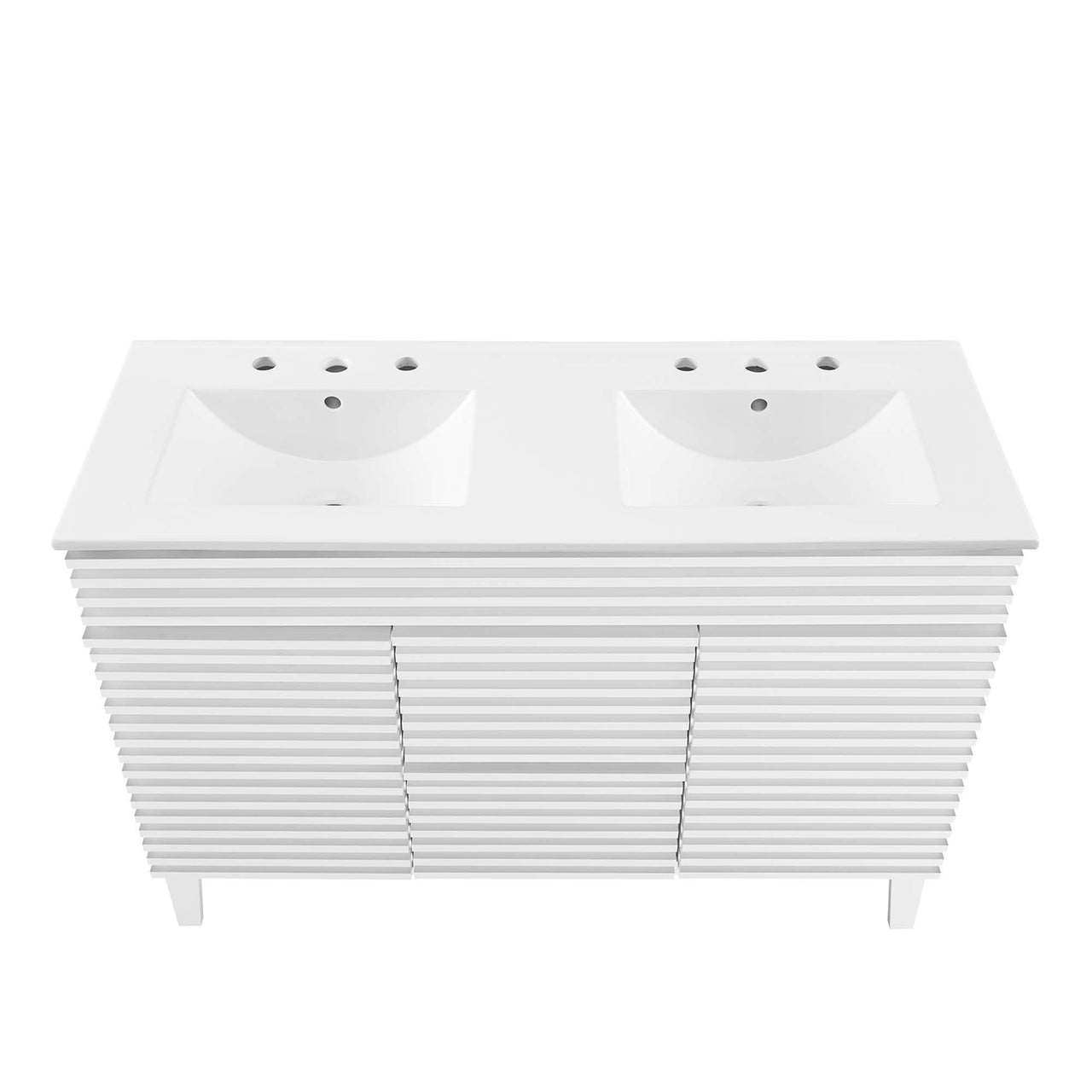 Ventra Double Sink Vanity Unit, Extra Large, White