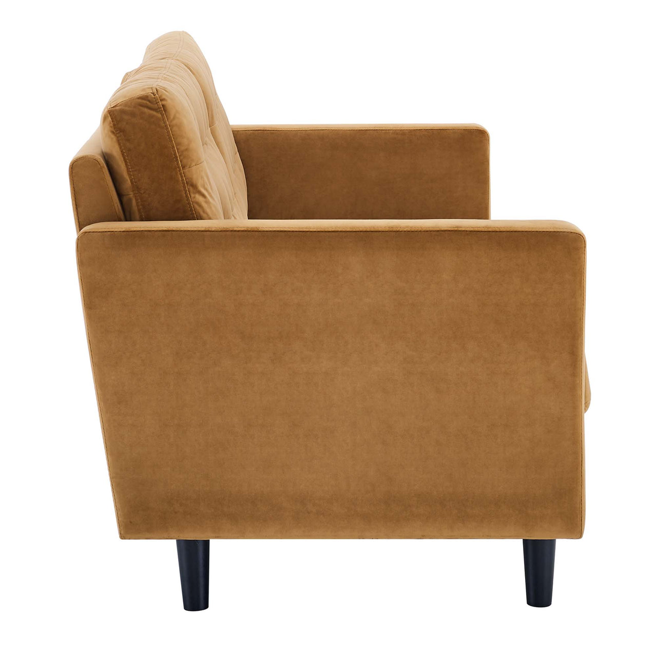 Lucera Velvet Sofa, Cognac