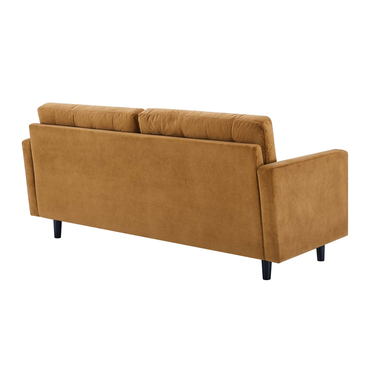 Lucera Velvet Sofa, Cognac
