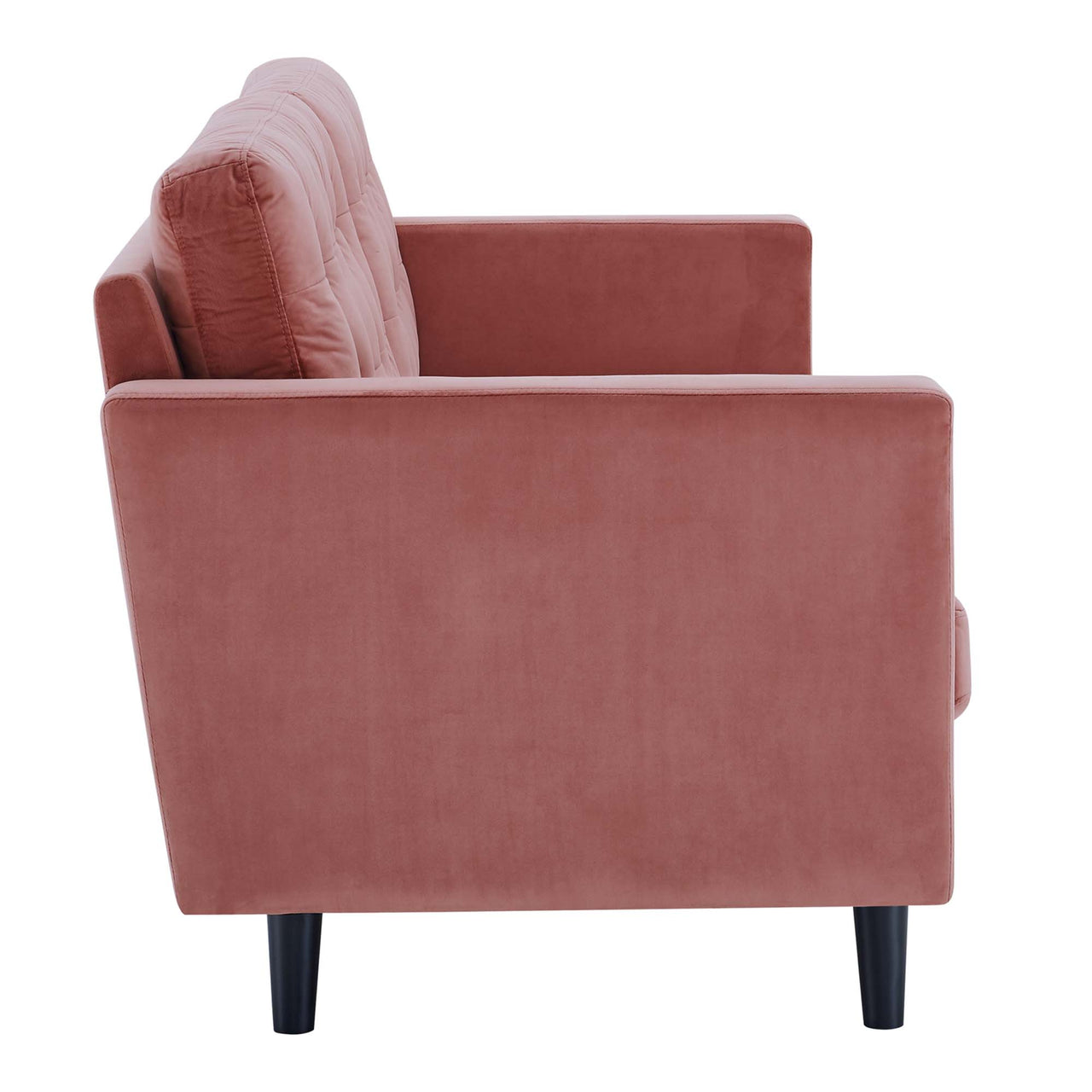 Lucera Velvet Sofa, Dusty Rose