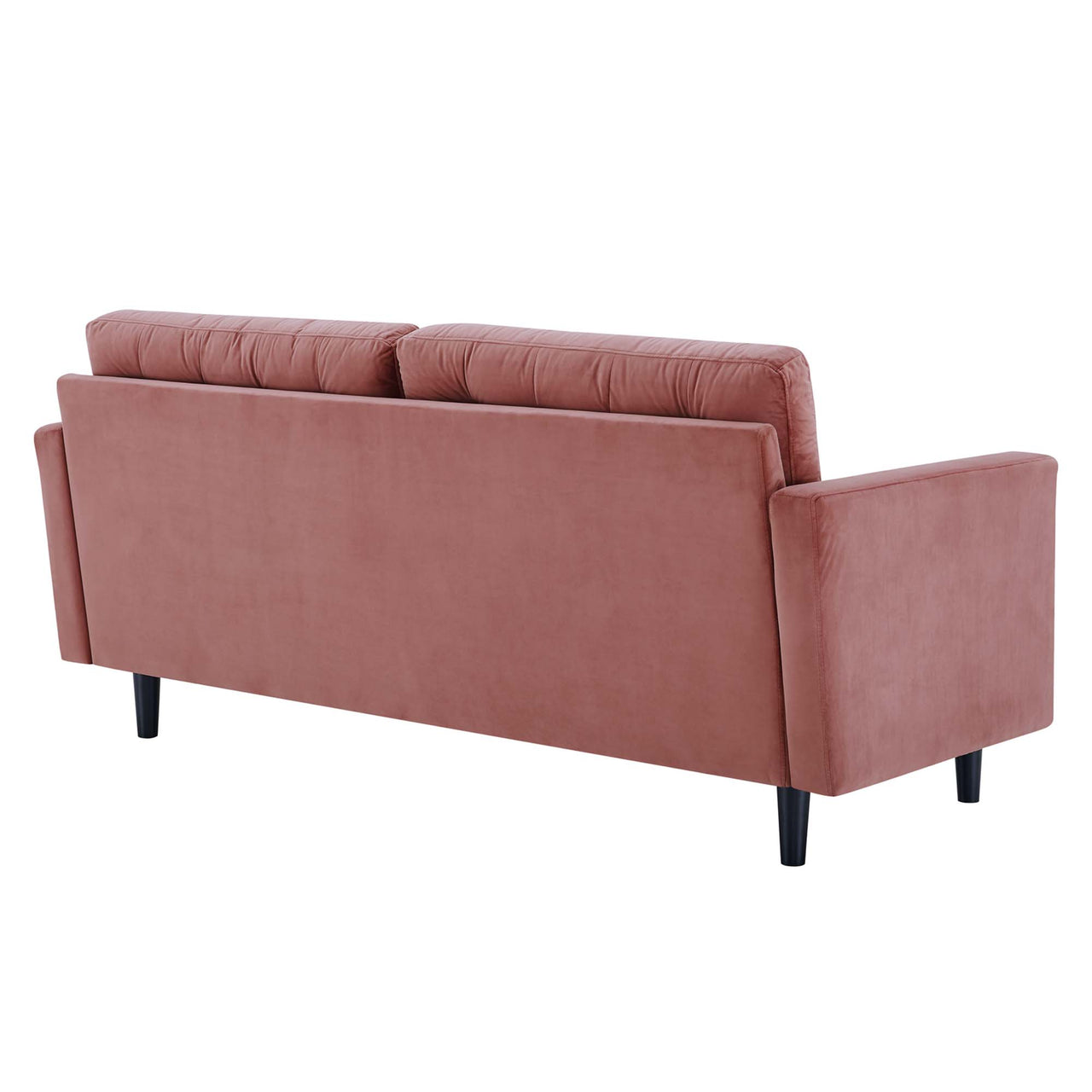 Lucera Velvet Sofa, Dusty Rose
