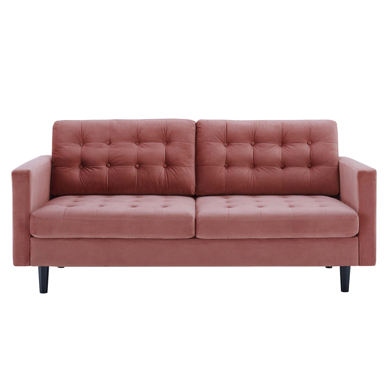 Lucera Velvet Sofa, Dusty Rose