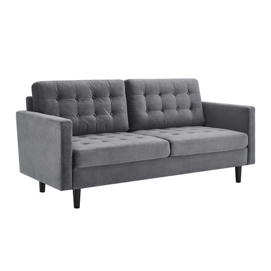 Lucera Velvet Sofa, Gray