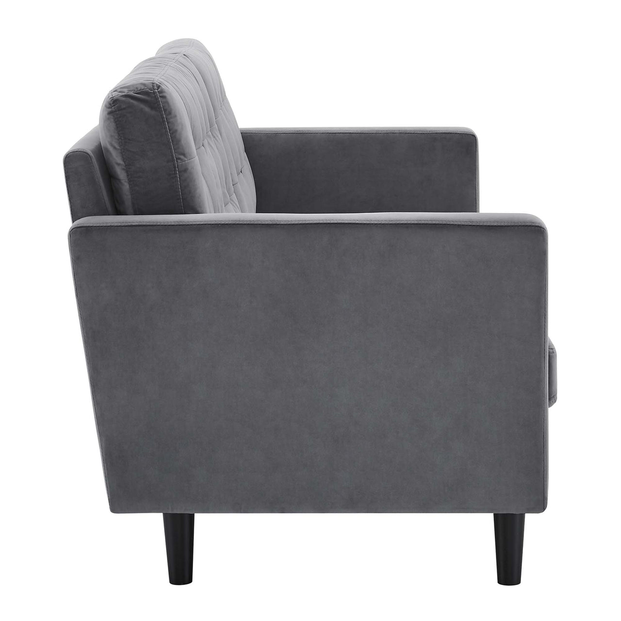 Lucera Velvet Sofa, Gray
