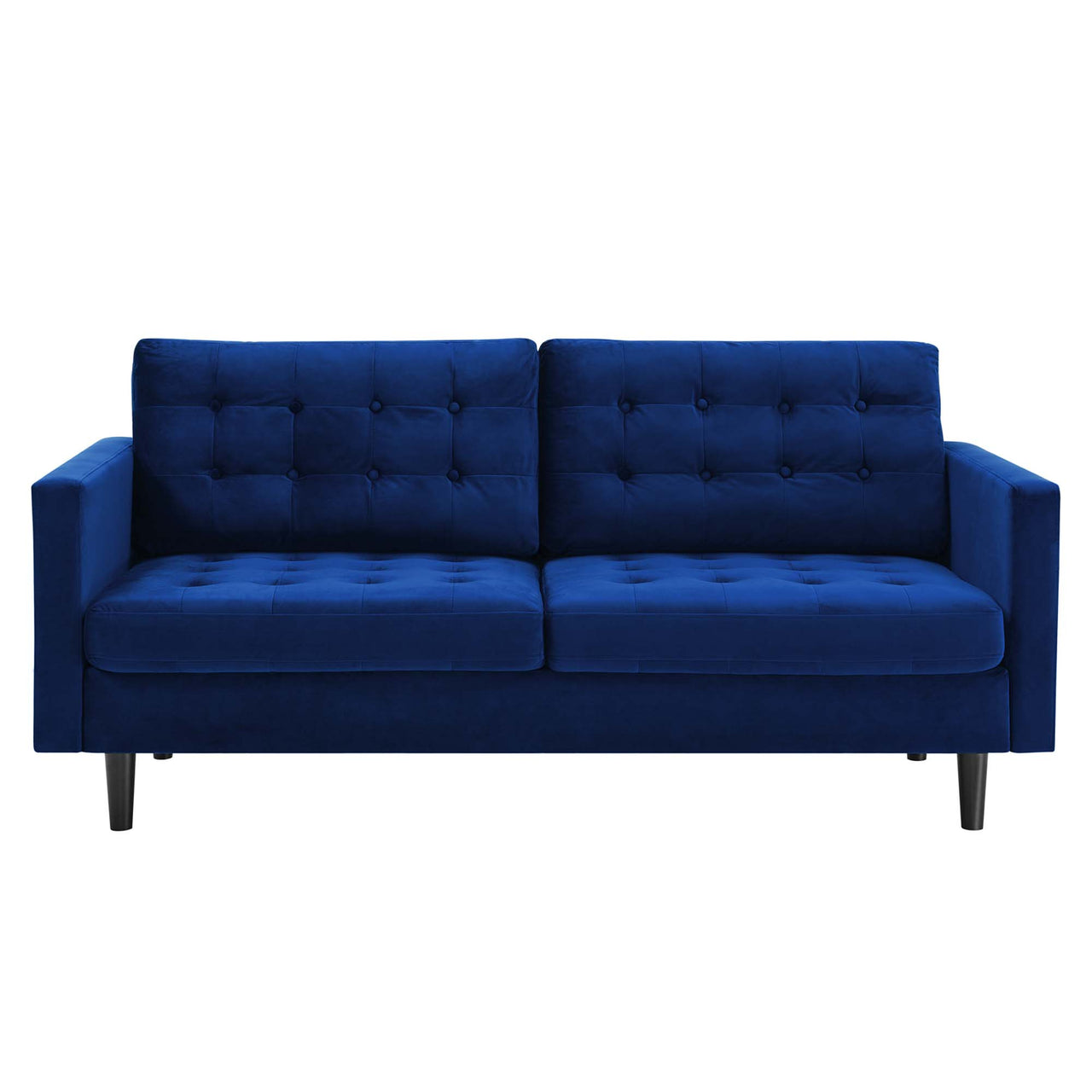 Lucera Velvet Sofa, Navy
