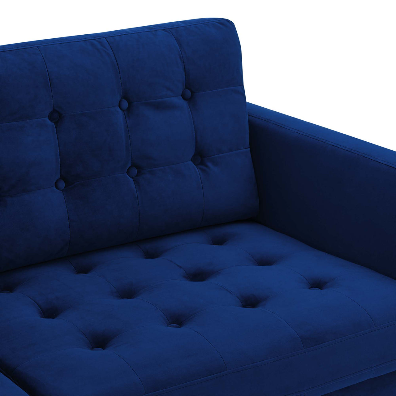 Lucera Velvet Sofa, Navy