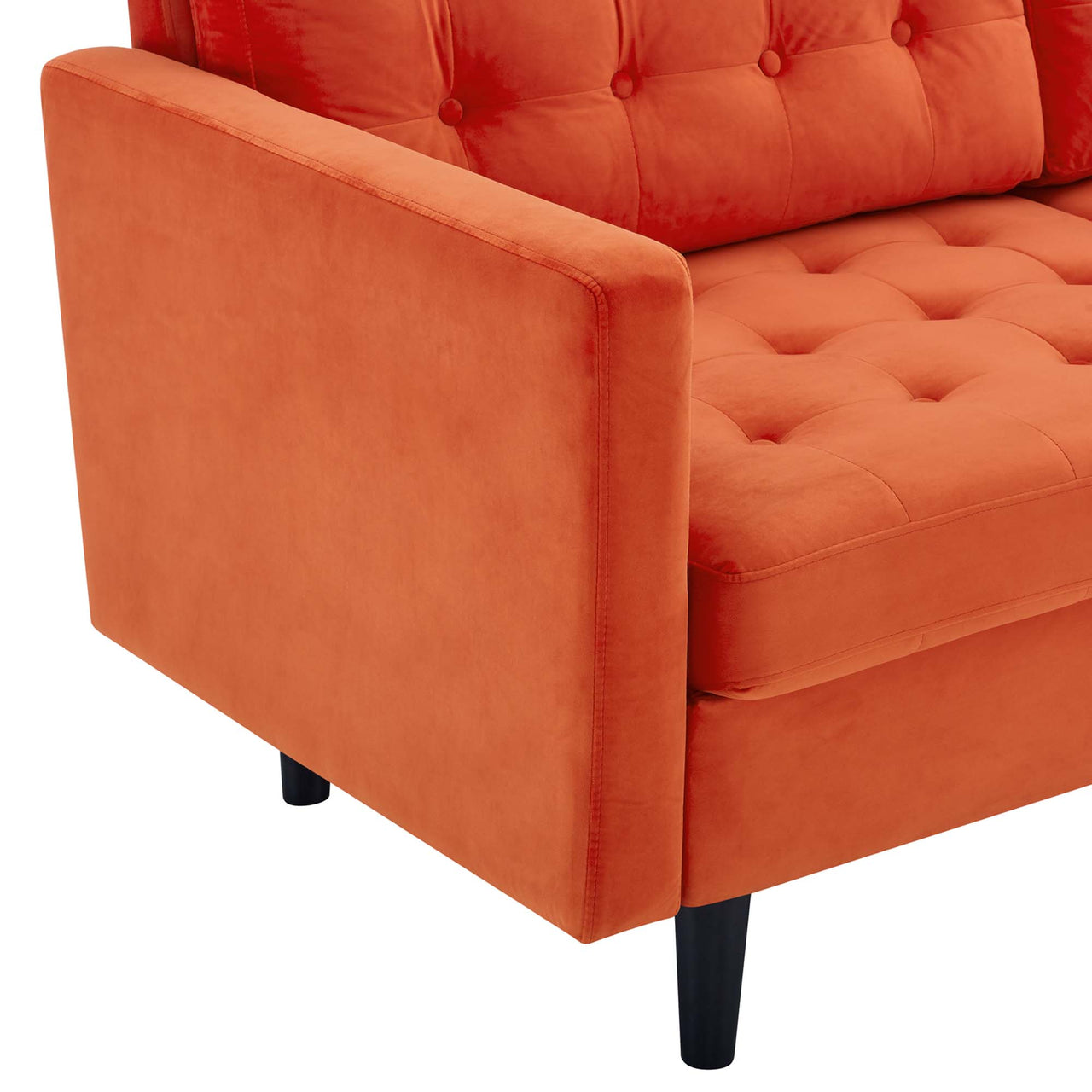 Lucera Velvet Sofa, Orange