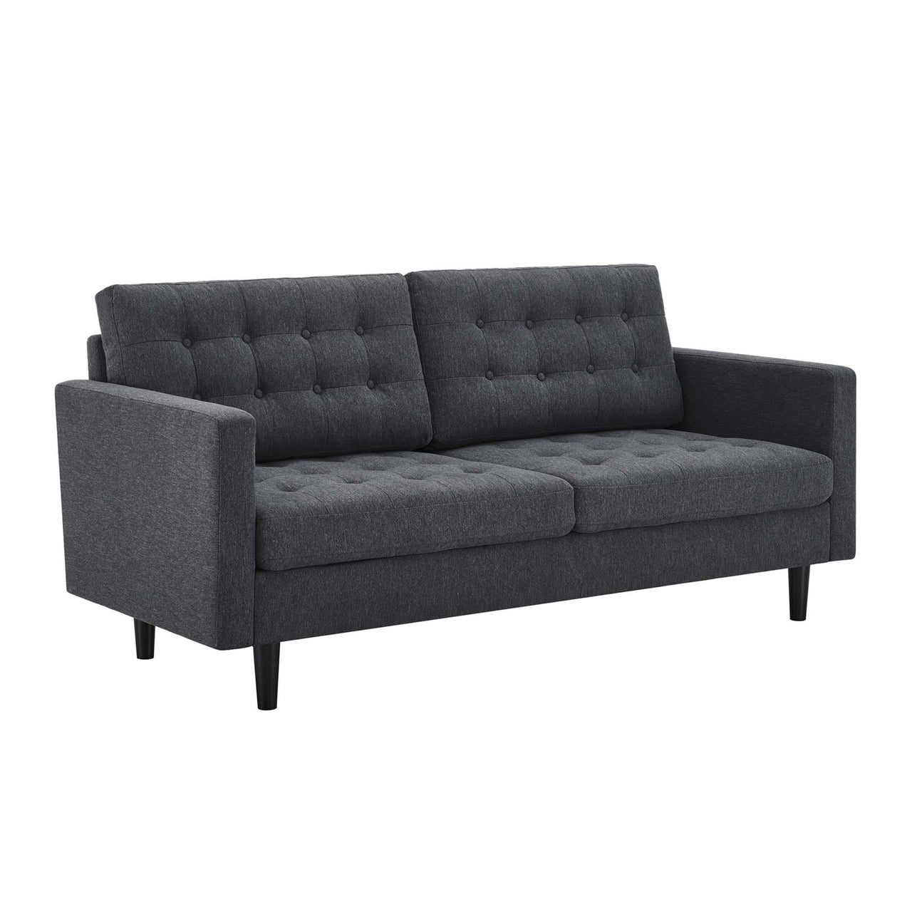 Lucera Fabric Sofa, Charcoal