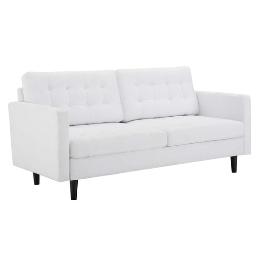 Lucera Fabric Sofa, White