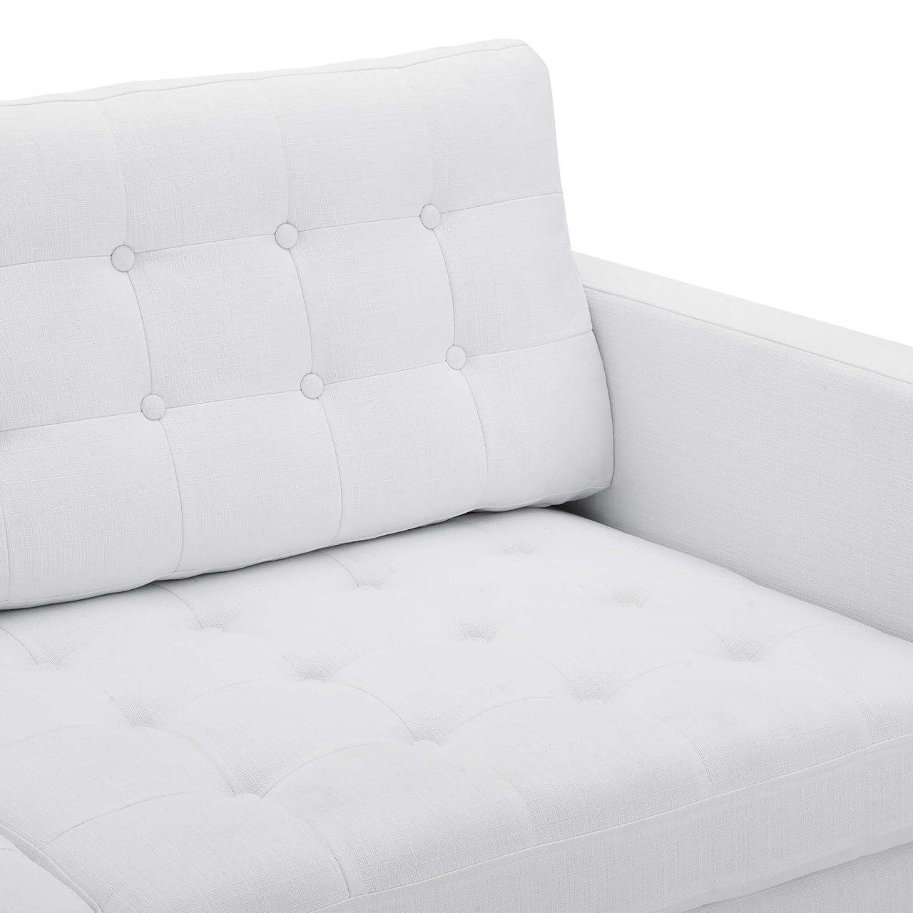 Lucera Fabric Sofa, White