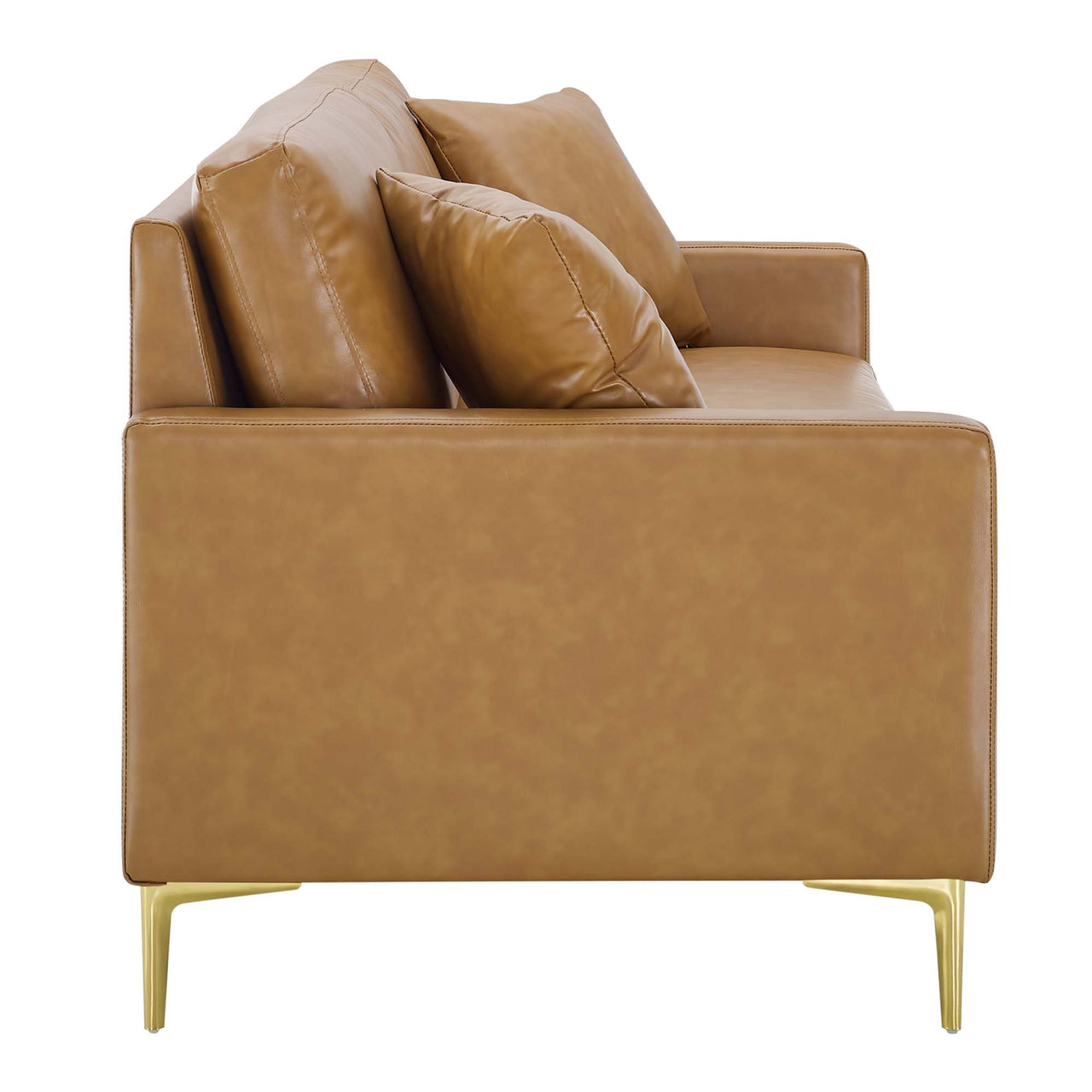 Montare Eco-Leather Sofa, Tan
