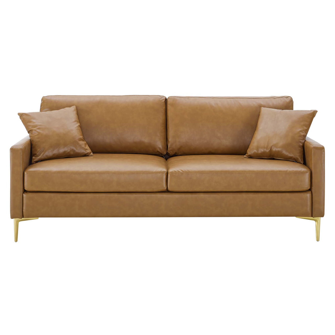 Montare Eco-Leather Sofa, Tan