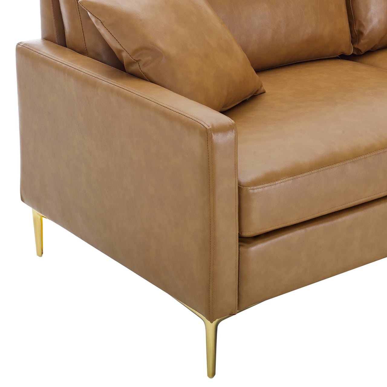 Montare Eco-Leather Sofa, Tan