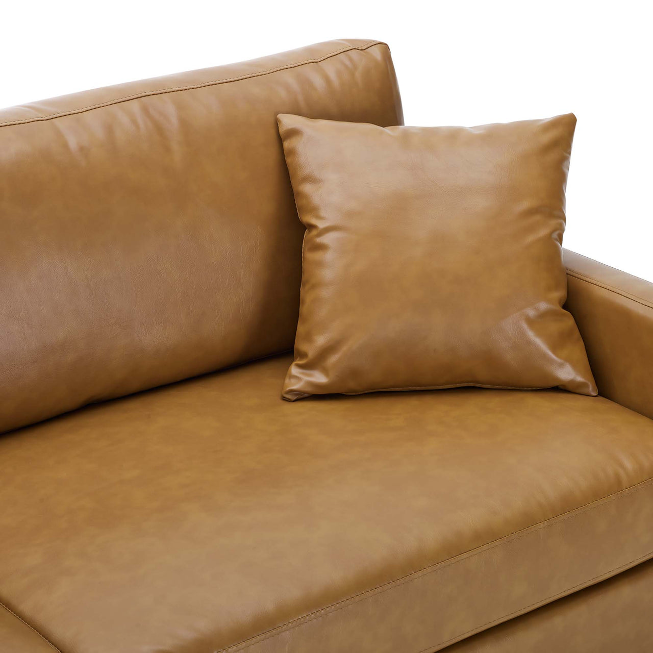 Montare Eco-Leather Sofa, Tan