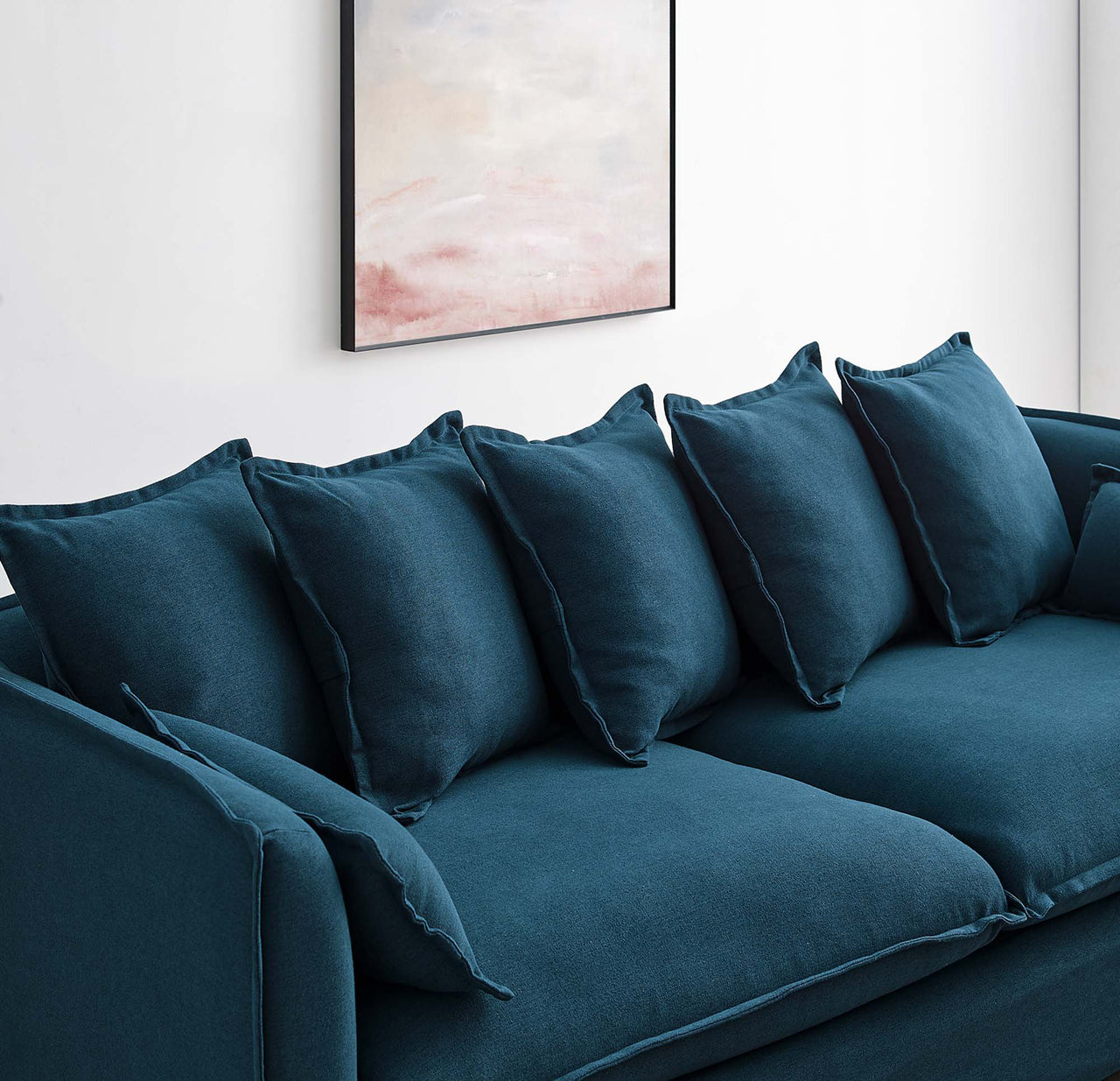 Isola Fabric Sofa with Removable Cover, Azure