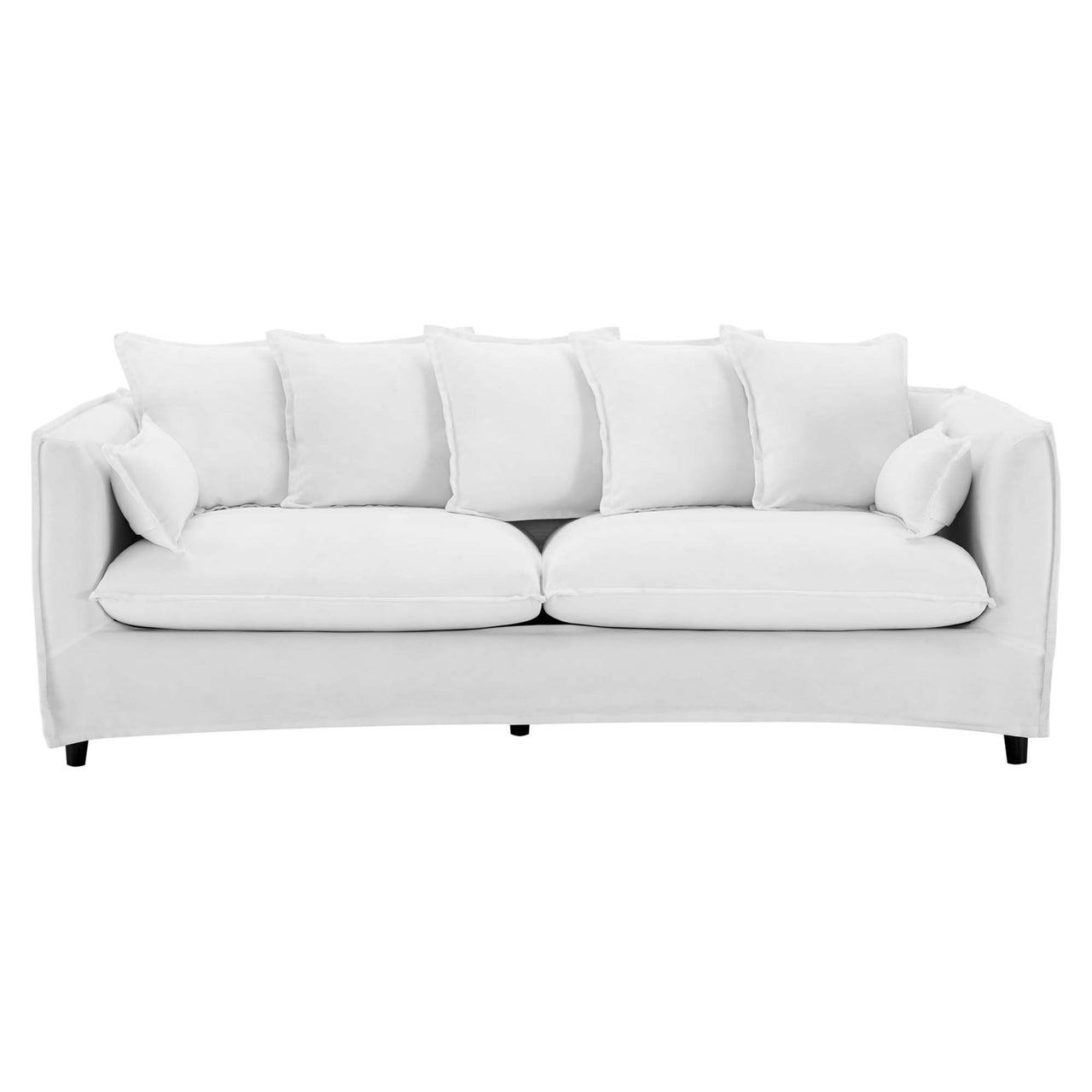 Isola Fabric Sofa with Removable Cover, White