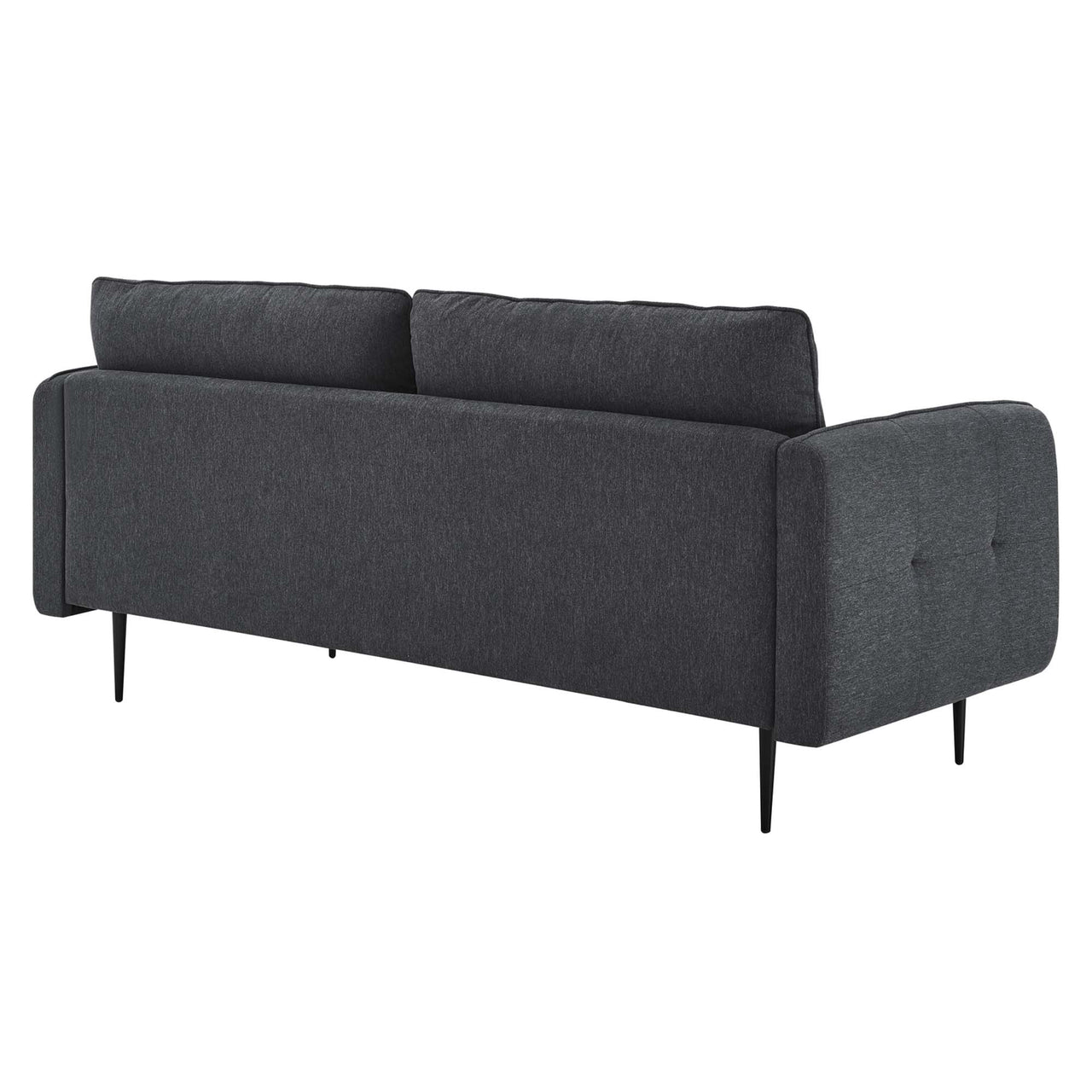 Carron Modern Lounge Fabric Sofa, Charcoal